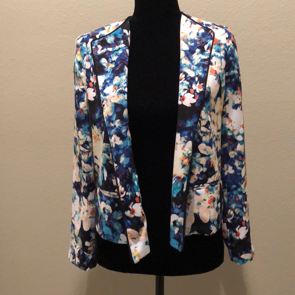 Worthington Floral Blazer Soft Suit Jacket